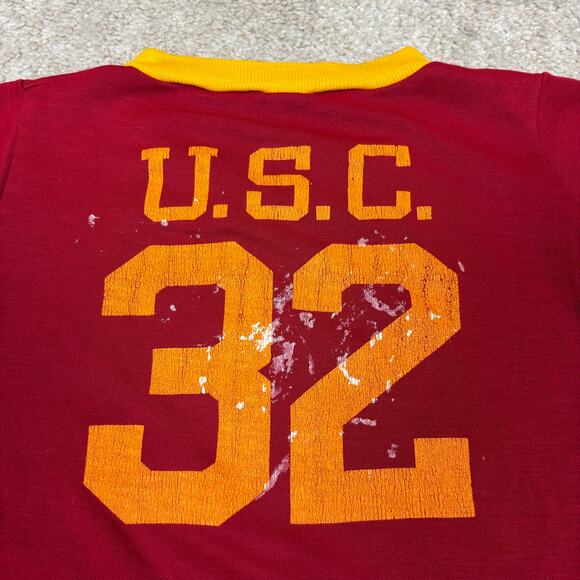 Vintage 70s USC Trojans Jersey #32 Baby Toddler 2-4 12x11 - Picture 4 of 12